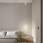Modern LED Hanging Light Round Pendant Chandelier Light Indoor Industrial Metal