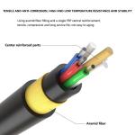 Overhead ADSS Aerial Fiber Optic Cable Single / Double Jacket Leather