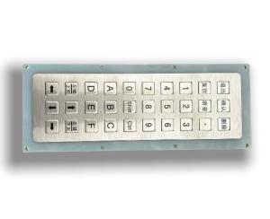 China KIOSK IP65 / IK07 Stainless Steel 30 Keys Industrial Numeric Keypad USB waterproof dustproof anti-vandalism Rear Panel Mounted -40℃ on sale