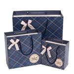 Offset Printing Creative Plaid Business Gift Bag For Jewelry