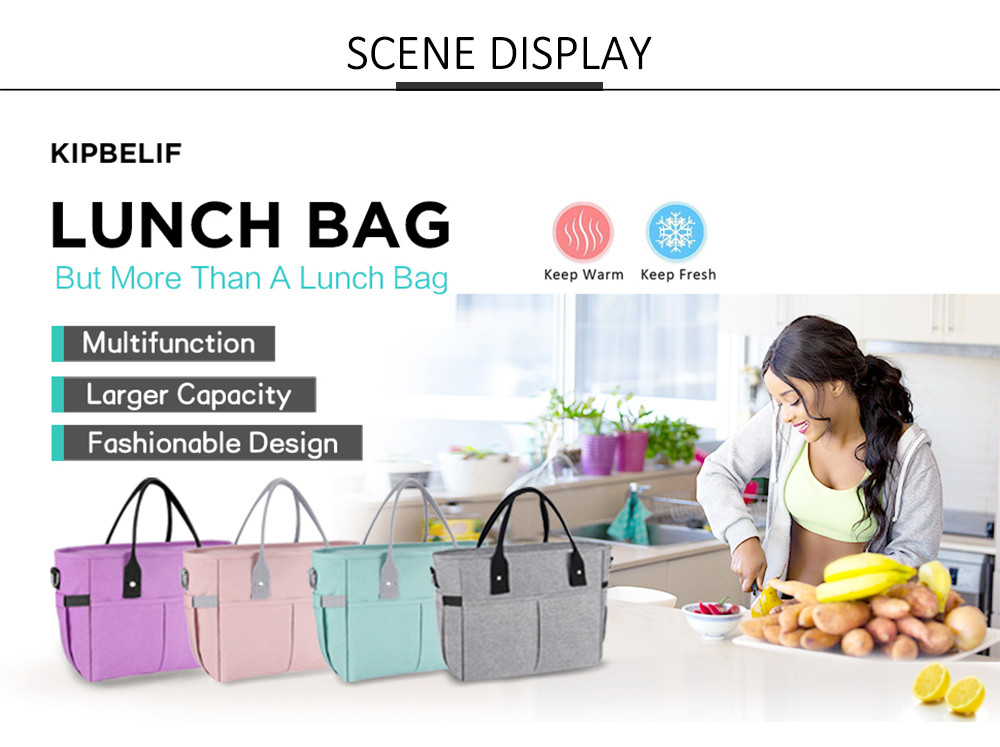 Multi-functional Reusable Lunch Box with Removable Shoulder Strap
