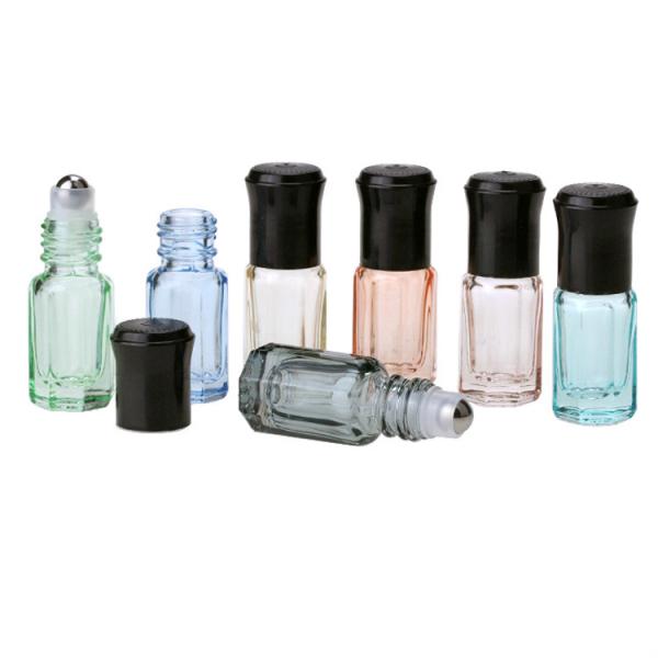 3ml Custom Color Empty Glass Colored Roller Bottle Small For Essential Oil