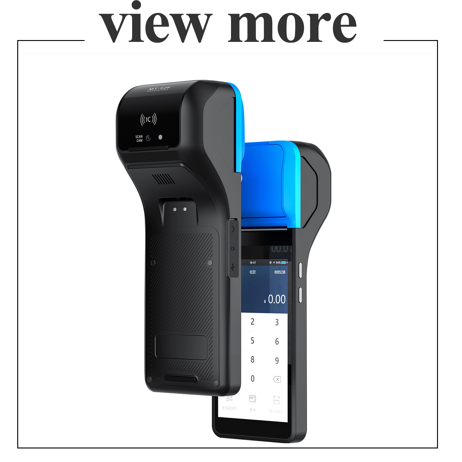 Android 9 Wifi 4G Barcode Scanner Pistol Grip NFC Reader 4500mah