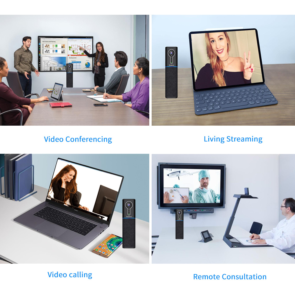 Tongveo AI Conference Video Camera with Microphone and Speaker, Conference Webcam