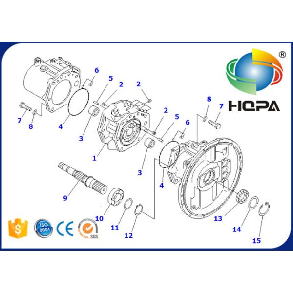 708-2H-00280KT 708-2H-00280 Hydraulic Main Pump Seal Kit For Komatsu PC350-6Z