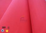 Industrial Fiberglass Fire Blanket 0.45mm Red Acrylic Coated Fiberglass Cloth
