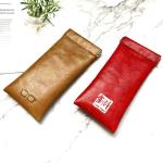 Soft Sunglasses Pouch Storage Squeeze PU Leather Eyeglass Gadgets case