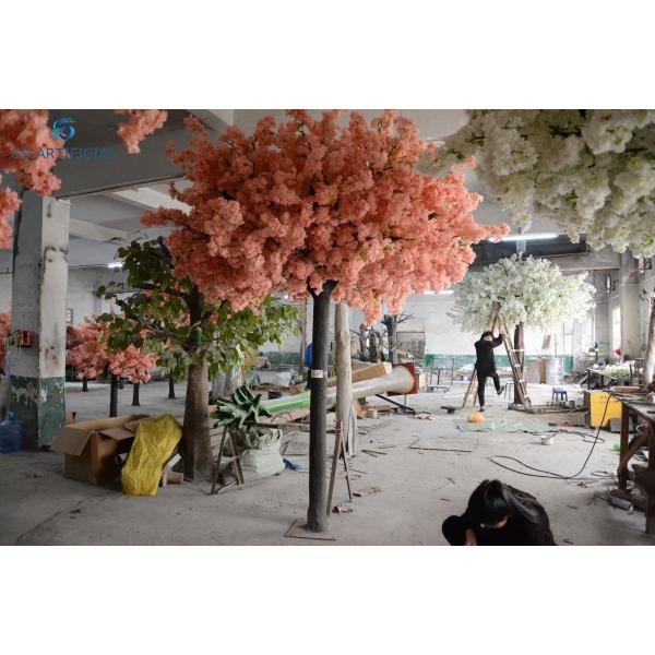 Home Indoor Large Fake Cherry Blossom Tree / Artificial Pink Blossom Tree