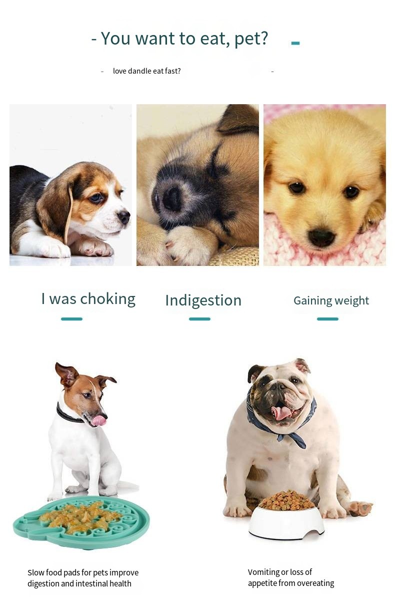 Pets2go Silicone Pet Feeder Bowl Customizable Licking Mat for Cats Dogs