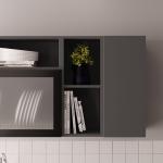 Customized Modern Wood Veneer Kitchen Cabinet Set Minimalist Kitchen System