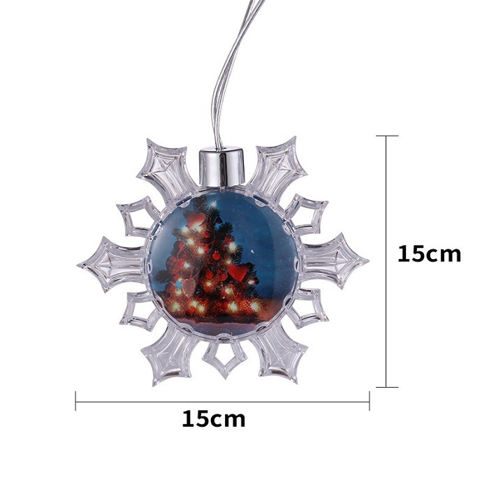 Sublimation Snowflake Ornament Plastic Christmas Pendant Sublimation Blank Christmas Hanging Decorations