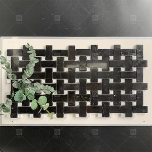 Wholesale Square Black And White Marble Stone Mosaic Tile 8mm Wall Decoration from china suppliers