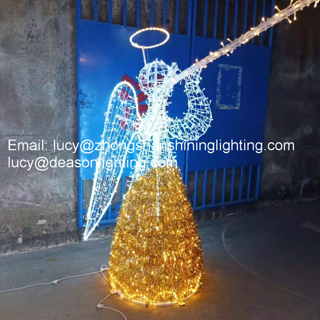 christmas lighted angel