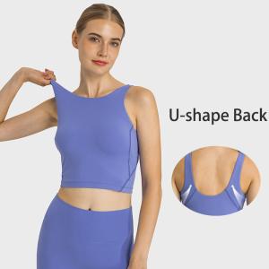Wholesale Outerwear Training Running Sports Bra High Neck Female Yoga Vest With Pad from china suppliers