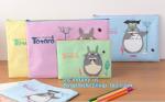 Boys girls solid color large capacity canvas pencil bag case, stationery pencil