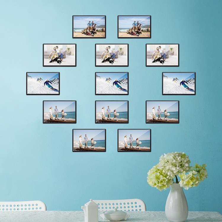 Custom Peel And Stick Photo Frames 8x10'' PVC Plastic Picture Frames