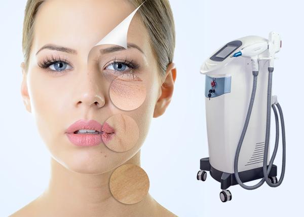 1064nm 532nm IPL Laser Hair Removal Machine For Dark Skin / Upper Lip / Bikini