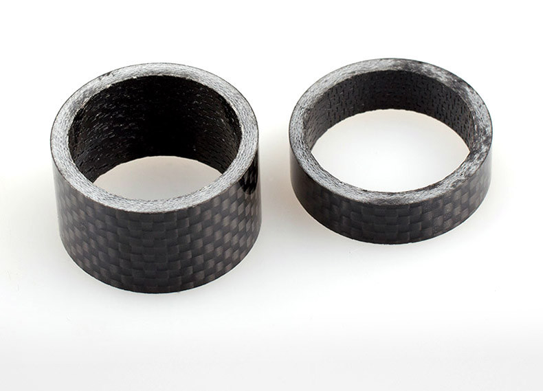 3k mattfull Carbon Fibre Fork Bowl Headset Mountain Bike Washer Headparts Backup Ring weight 5/10/15/20mm