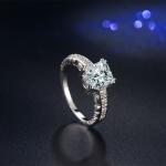 925 Sterling silver cz Ring Promise Engagement Wedding Rings for women Gemstones