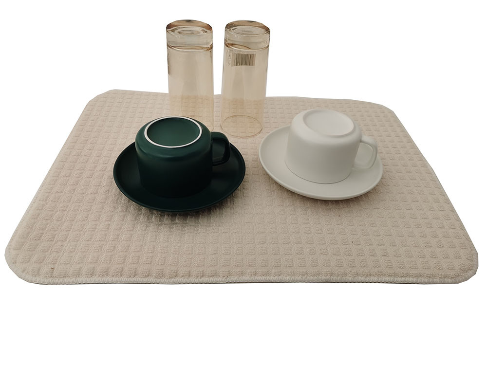 Dish Drying Mat For Kitchen Counter Absorbent Reversible Microfiber Drying Pad