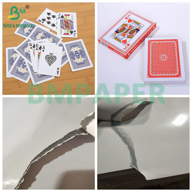 330g Black Blue Double Side Coated Core Game Paper For playing card