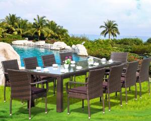 Wholesale Modern Poly Rattan Aluminium Outdoor Garden wicker chair patio Backyard table and chairs sets from china suppliers