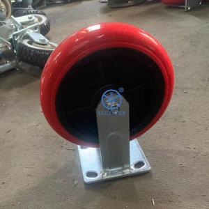 Wholesale Red Heavy Duty Casters 837lbs Load Capacity Ball Bearing Iron Wheel Center Zinc Painted from china suppliers