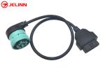 Right Angle Green J1939 Deutsch 9-Pin Female to J1962 OBD2 16 Pin Female Cable