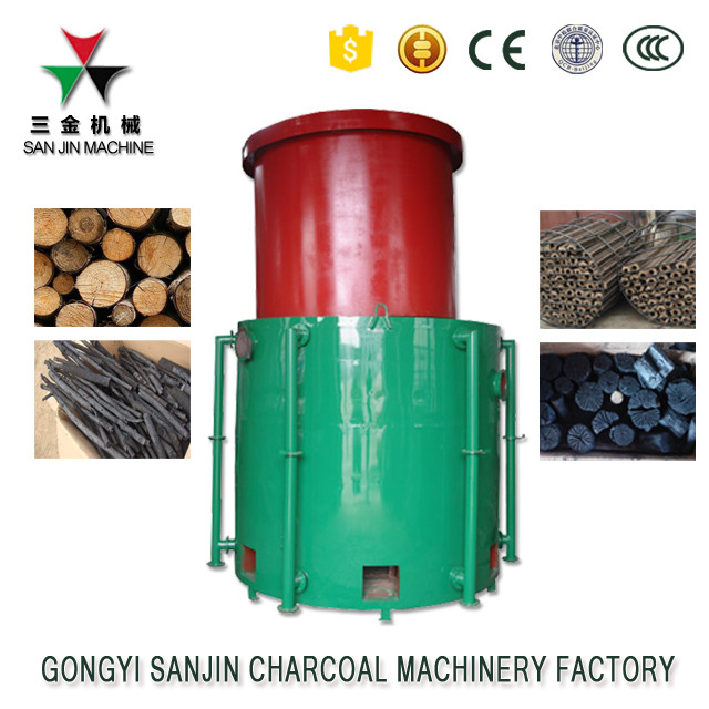Green No Smoking Charcoal Carbonization Furnace For Wood Branch