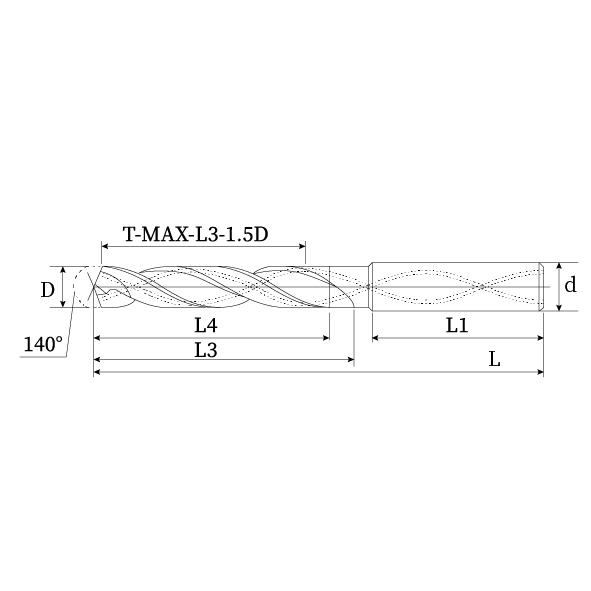 8D inner cooling twist drills for general machining