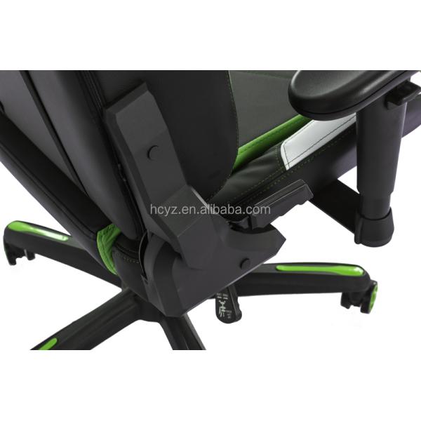 Synthetic Leather Gaming Chair with 2D Adjustable Armrest in Traditional Design Style