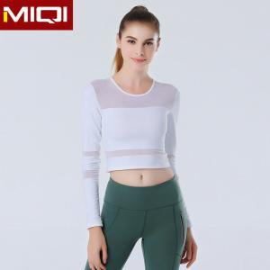 Wholesale 305gsm Women White Yoga Long Sleeves from china suppliers