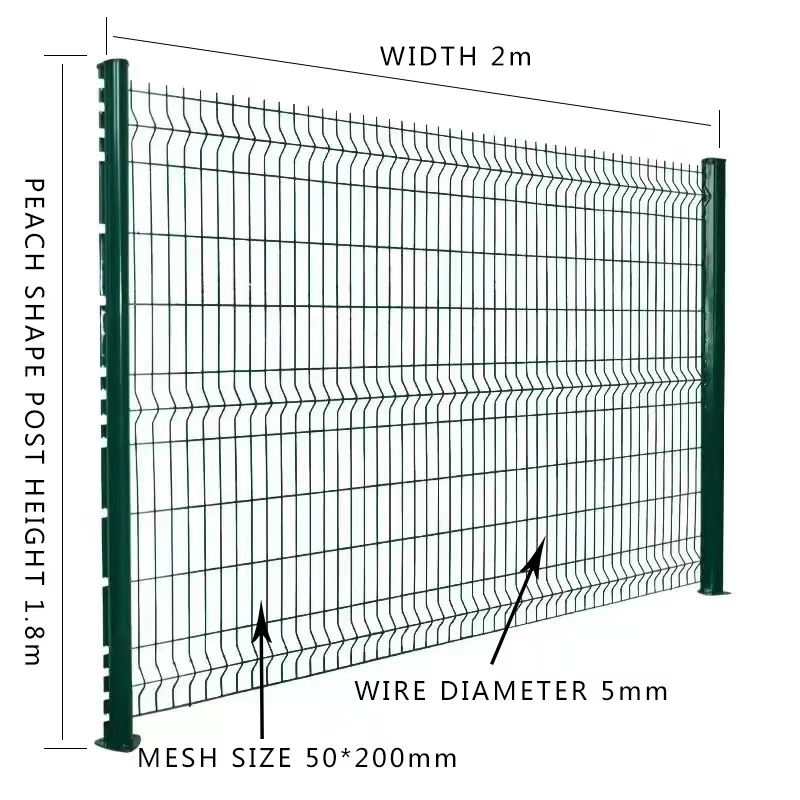 Metal Pvc Coated 3d Security Fence Easily Assembled
