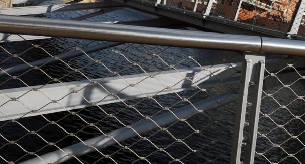 Rustless Banister Safety Net Stainless Steel Knotted Mesh Type Fatigue