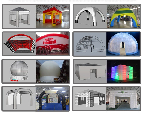 0.55mm PCV LED tent Portable 10*6m Inflatable party Event trade show Tent For Wedding