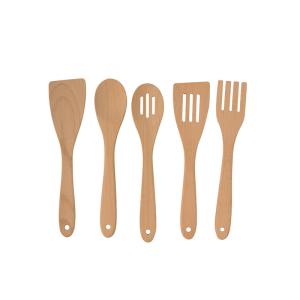 Wholesale birch wood kitchen spoon set from china suppliers