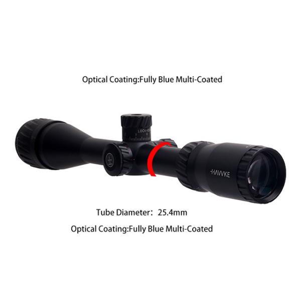 Tactical Hunting 4-14x40 AOE Scope With Red / Green / Blue Illuminated Mil - Dot Reticle 1/8 MOA