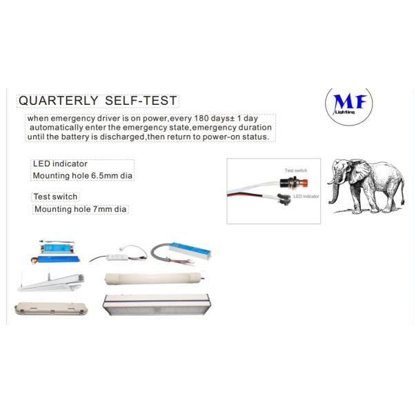 Powerpack Panic Light Ballast Emergency LED Driver 2000-Cycle 4W Wide-Voltage 100-347VAC Smart-Protected LiFePO4 with Auto-Test 5-Year Warranty