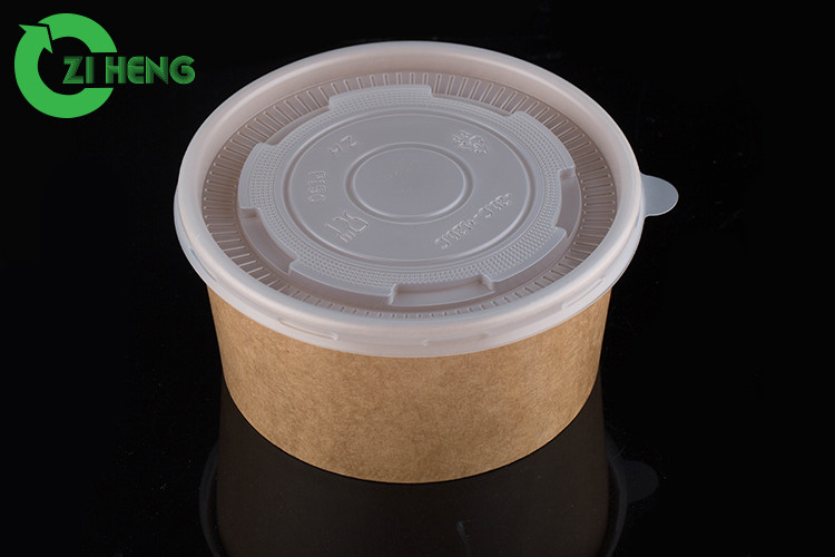 Disposable printed food grade bamboo paper salad bowl for takeaway