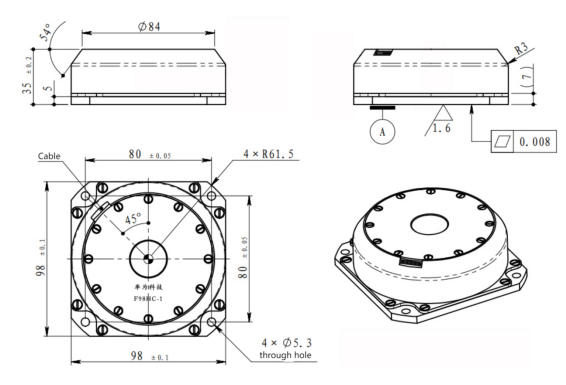 GSGYR105F Fibre Optic Gyroscope with Digital Closed-Loop Detection Instant Start and Low Bias for Precision Measurement