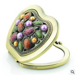New creative promotion gift customed diamond logo bronze apple luxury pocket