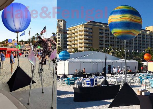 Outdoor Activity Decoration Moon Balloon Light LED 400W 600W 800W Inflatable