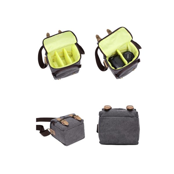 Multi Pocket Canvas Multifunctional Camera Bag