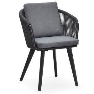 Outdoor Garden Furniture Easy-to-Wash Nordic Gray Woven Rope Chair with Modern