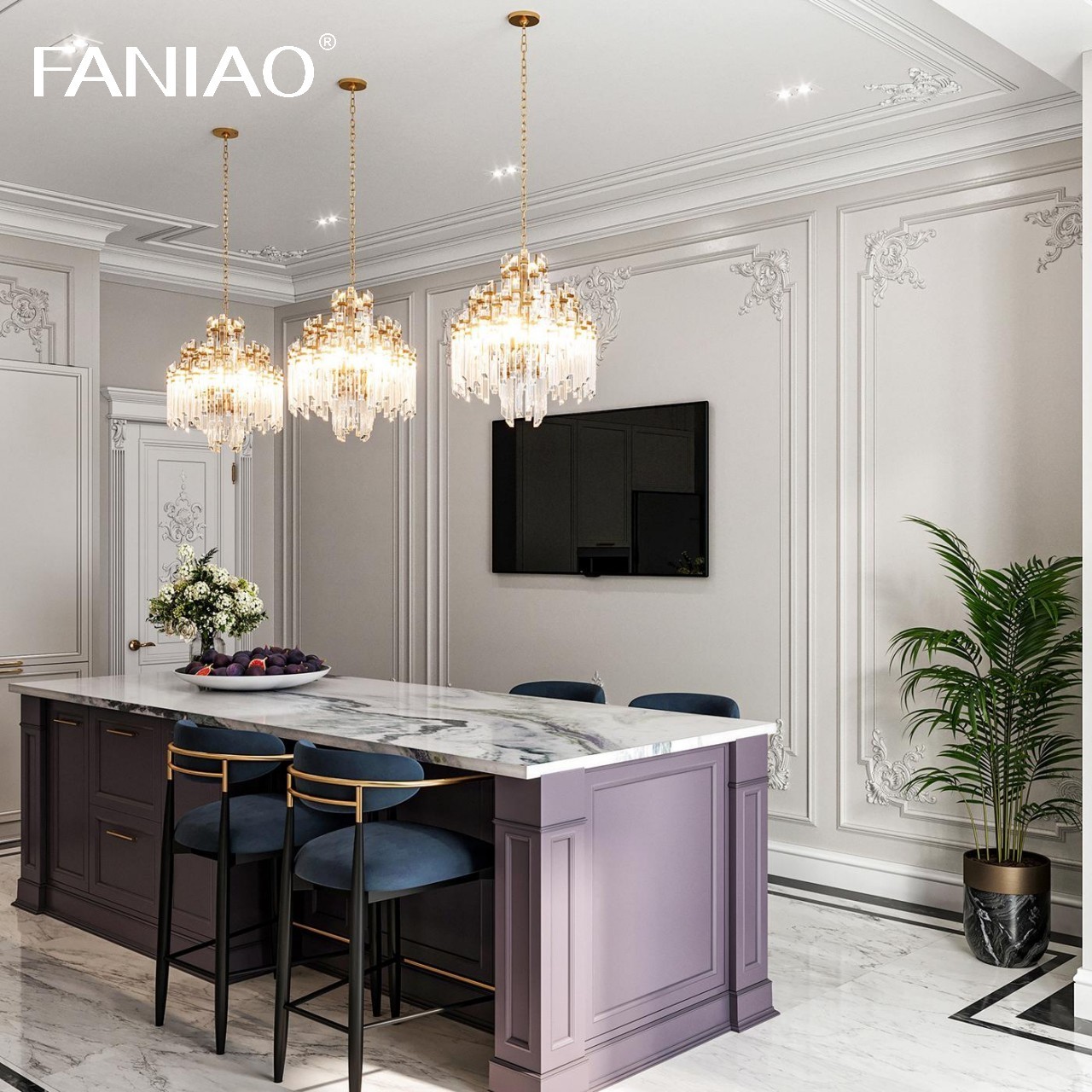 Modern Lacquer Kitchen Cabinet Modern Villa Lacquer Kitchen Cabinet