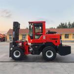4 Wheel Drive Off Road Forklift Diesel 3.5 Ton Outdoor Use