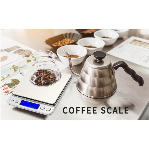 LCD Screen 39*15mm Rectangle 3000g 0.1g Digital Coffee Scale for Convenient Kitchen Food Measurement