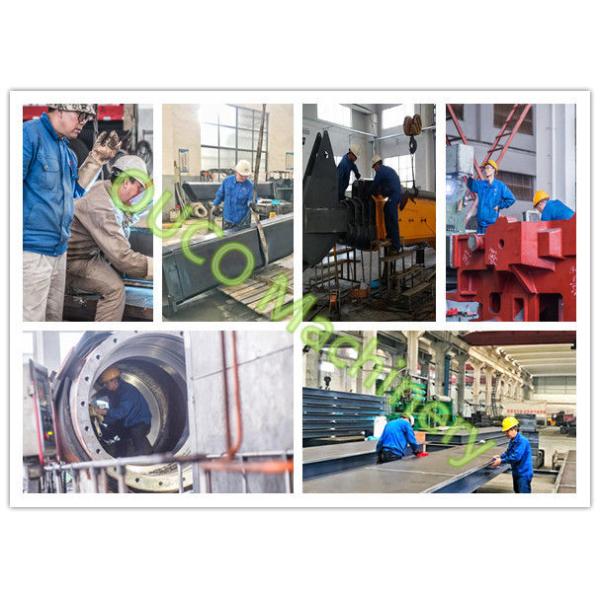 Two Ropes Orange Peel Grab , Electric Hydraulic Grab Bucket Blue Color