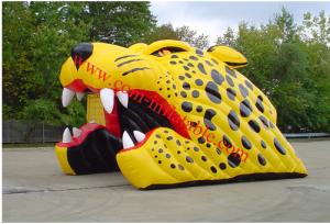 Wholesale Yellow inflatable tiger american football football helmet tunnel inflatable football dome from china suppliers
