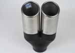 Carbon Fiber 60mm Inlet 90mm Outlet Dual Exhaust Muffler Tip